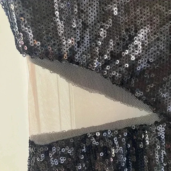 NWT TOCCIN NY Black Sequin Cutout Mesh Sleeveless Mini Cocktail Dress (4) - Picture 8 of 8